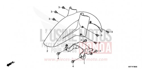 FRONT FENDER XL1000VB de 2011